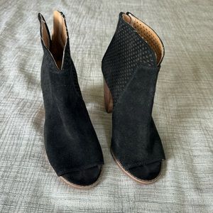 Lucky brand peep toe booties.  Size 8